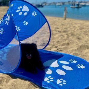 Dog Shade travel Tent in Blue